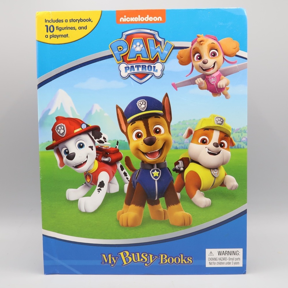 Paw Patrol Dino Rescue My Busy Books Storybook, 10 figurines, playmat complete